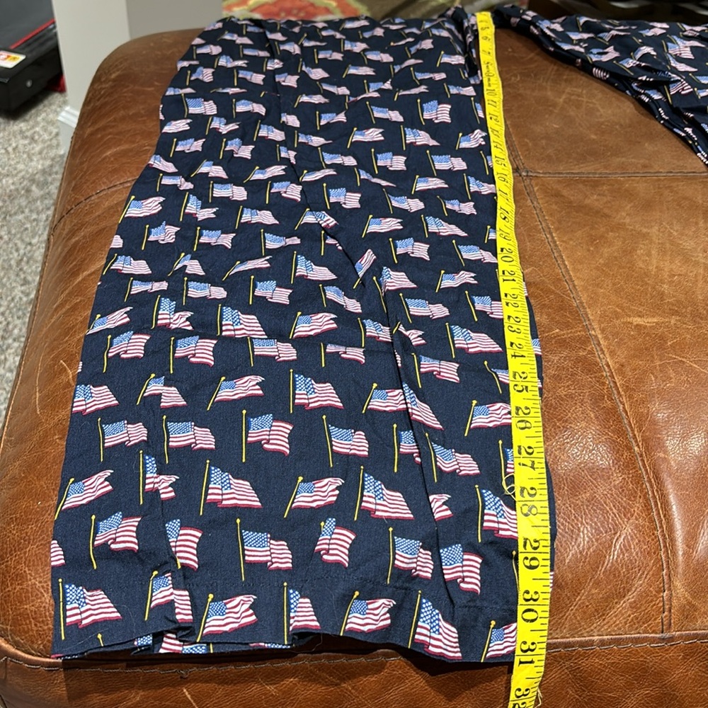 Polo by Ralph Lauren Lounge Pajama Pants Men’s XL Navy w/ American Flags - Picture 5 of 7